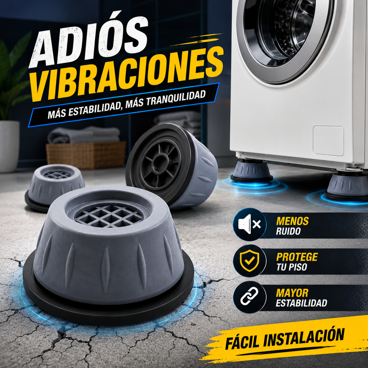 Almohadillas Antivibración - Pack de 4 Unidades
